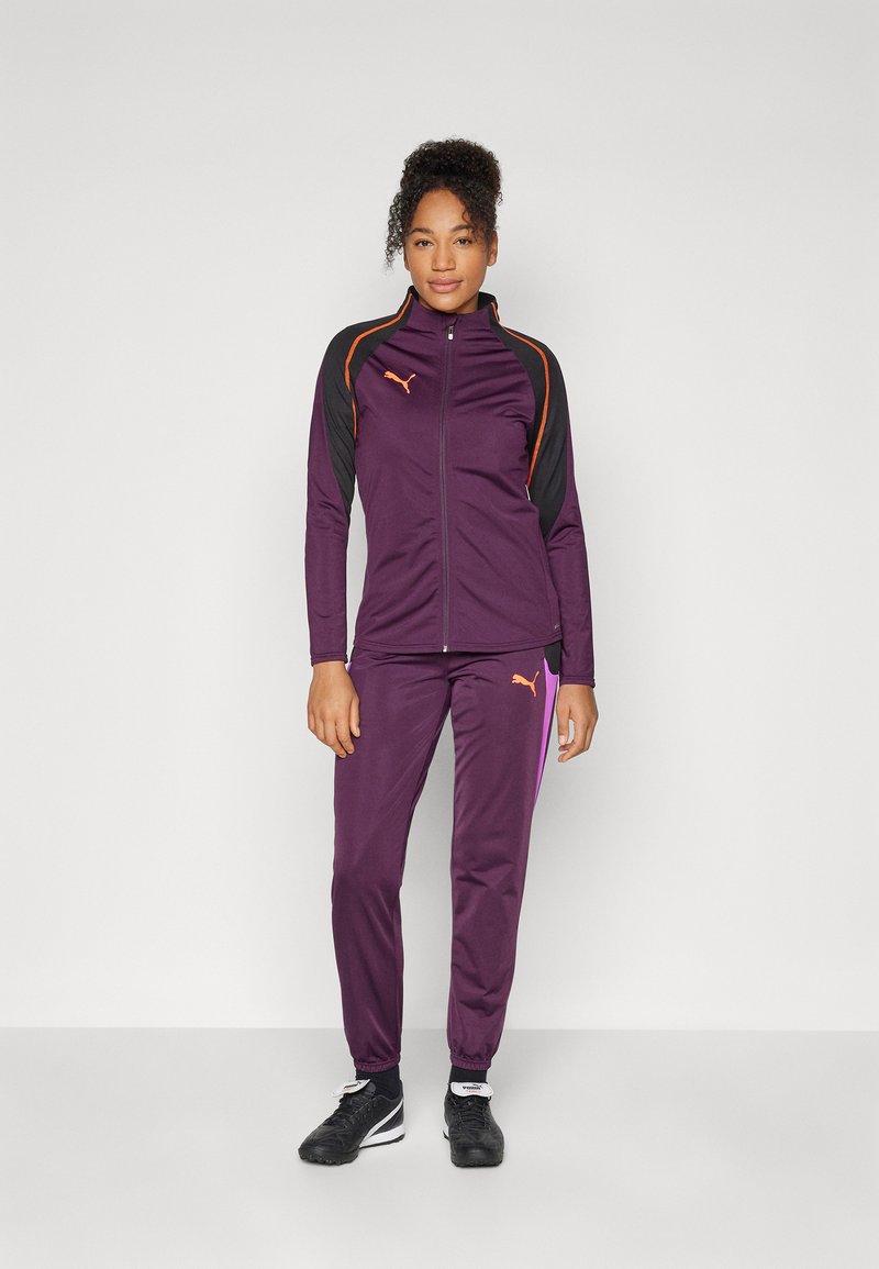Puma INDIVIDUALBLAZE TRACKSUIT SET - Gornji dio trenirke - midnight plum/glowing red