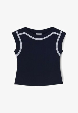 Motivi, T-SHIRT A KIMONO CON RICAMI - Camiseta estampada - blu