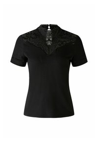 Oui MIT SPITZE - T-Shirt print - black
