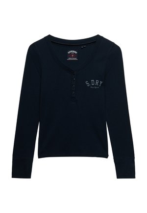 Superdry & Co, SUPERDRY ATHLETIC BUTTON DOWN LONG SLEEVE TOP.. - Longsleeve - eclipse navy