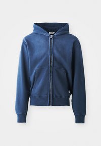 Športna jopa s kapuco na zadrgo - midnight blue