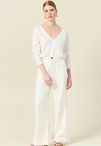 BONOBO Jeans MIT LANGEN ÄRMELN DURCHBROCHEN - Strickjacke - ecru