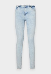 ONLPOWER MID PUSH UP - Skinny-Farkut - light blue denim