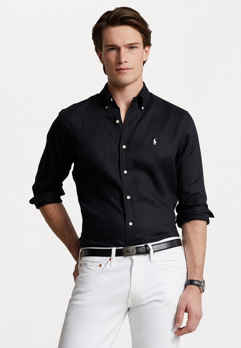 Polo Ralph Lauren - SLIM FIT LINEN SHIRT - Chemise - black, Agrandir