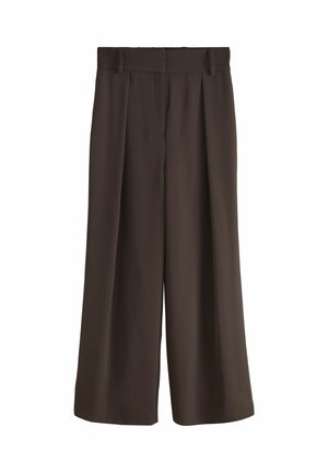 TALL FIT - ELASTIC WIDE LEG - Stoffhose - chocolate brown
