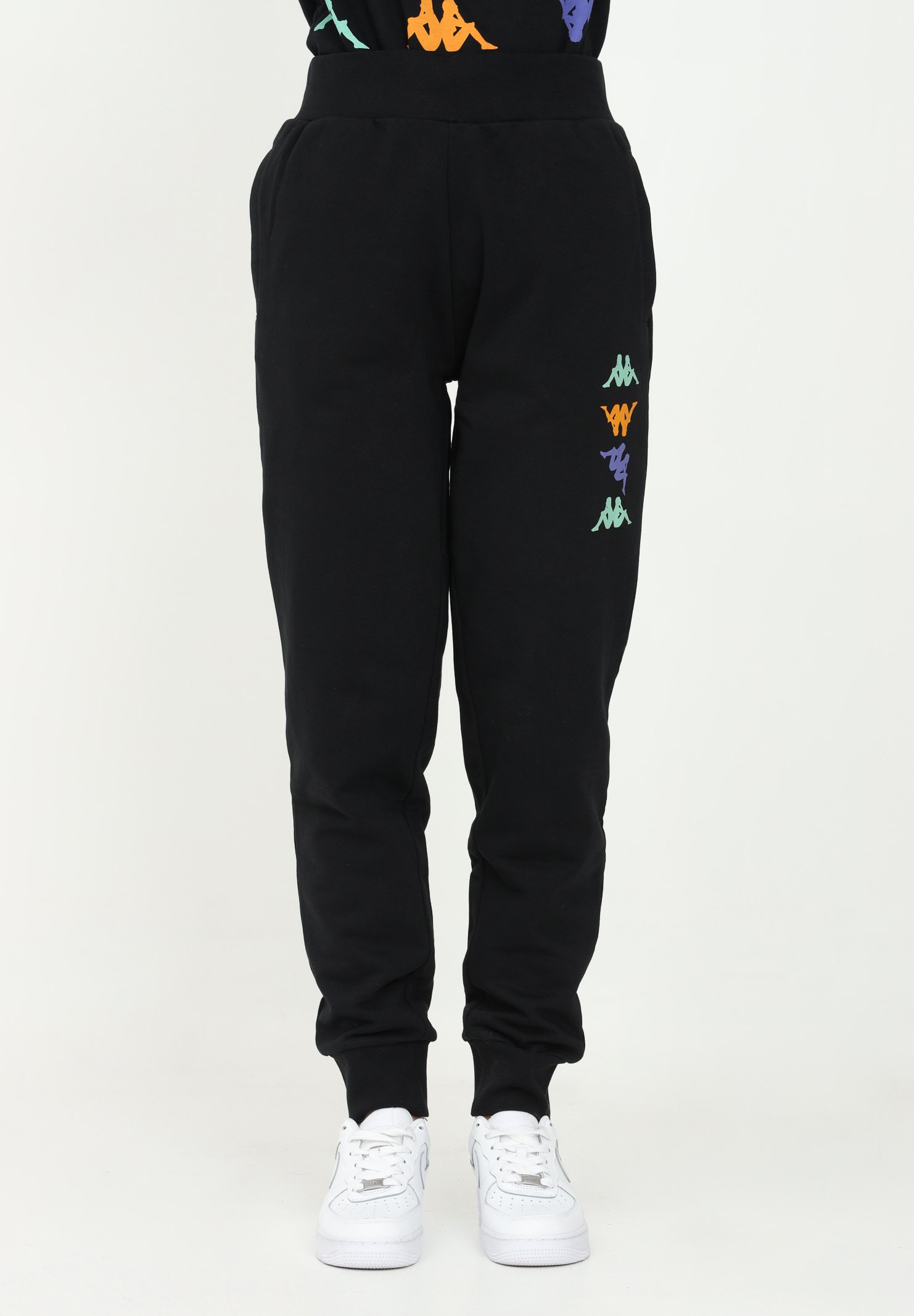 Kappa Pantaloni sportivi - black/green nettun/nero - Zalando.it