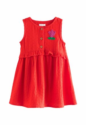 REGULAR FIT SLEEVELESS PEPLUM  - Srajčna obleka - red