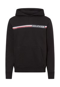 CHEST STRIPE HOODY - Hoodie - black