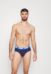 Puma - BASIC BRIEF 2 PACK - Īsās apakšbikses - true blue Miniatūras attēls 1