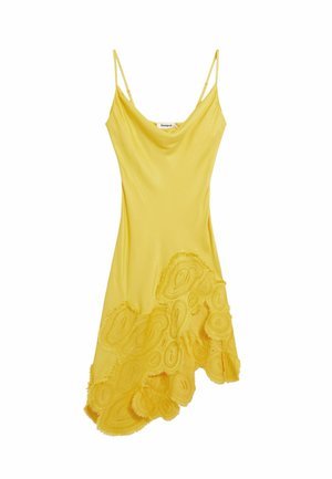 Desigual ASYMMETRIC SLIP  - Cocktail dress / Party dress - yellow