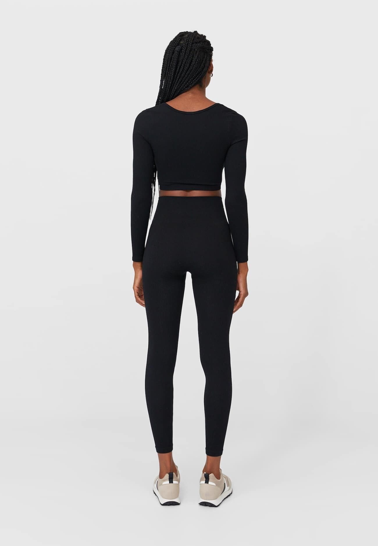 Stradivarius NAHTLOSE - Leggings - black/nero - Zalando.it