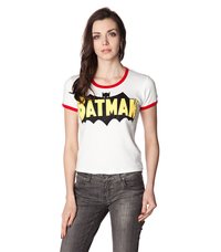 Traktor - BATMAN - WINGS RINGER - Print T-shirt - almost white true red weiss Thumbnail Image 1