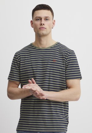 BHDINTON STRIPED  - T-shirt print - oil green