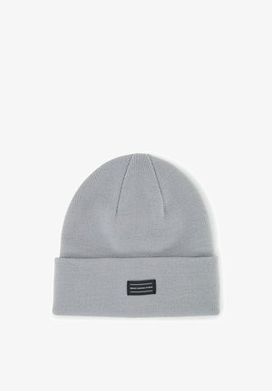 TOM TAILOR DENIM, TOM TAILOR DENIM ACCESSOIRE BEANIE MÜTZE MIT LOGO-BADGE - Bonnet - ultimate grey
