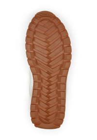 Shoe sole featuring a textured, brown rubber design with a herringbone pattern, labeled "Marc O'Polo" and size "37."