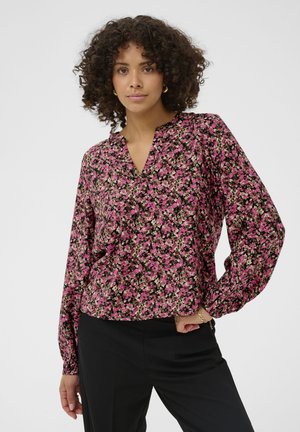 BELLA  - Blouse - pink black graphic flower