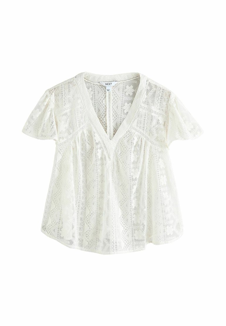 Next - REGULAR FIT - V NECK SHORT SLEEVE  - Blouse - white, Enlarge