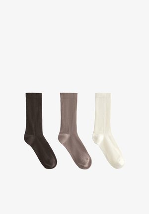 3 PAIRS OF CLASSIC BLEND SPORTS - Chaussettes de sport - mottled brown