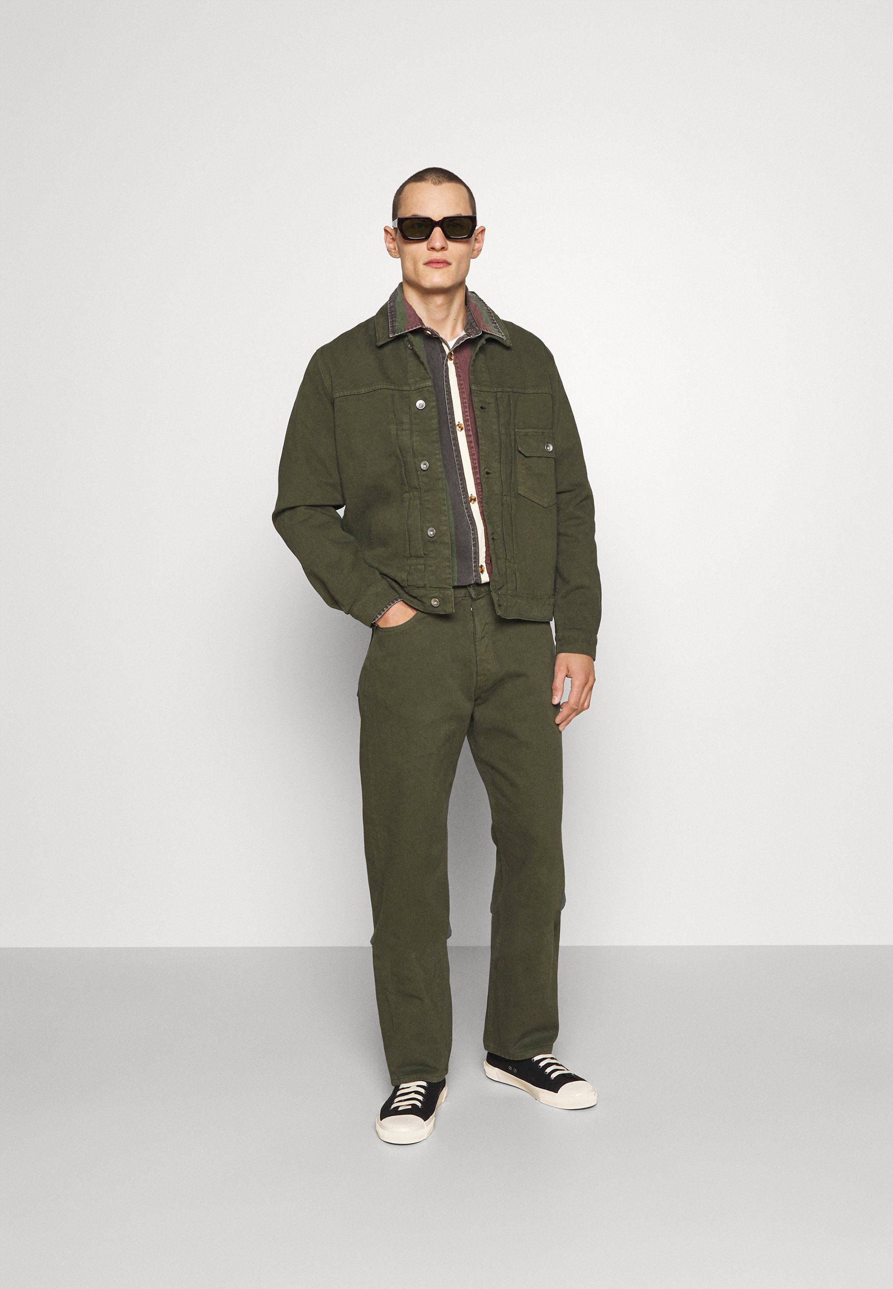 Create JACKET - Denim jacket - olive 