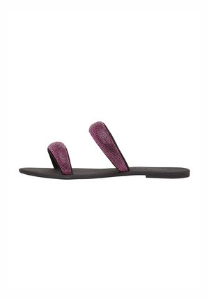 DOPPIA FASCIA STRASS - Mules - fucsia