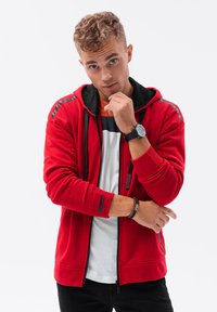 Ombre Felpa con zip - red