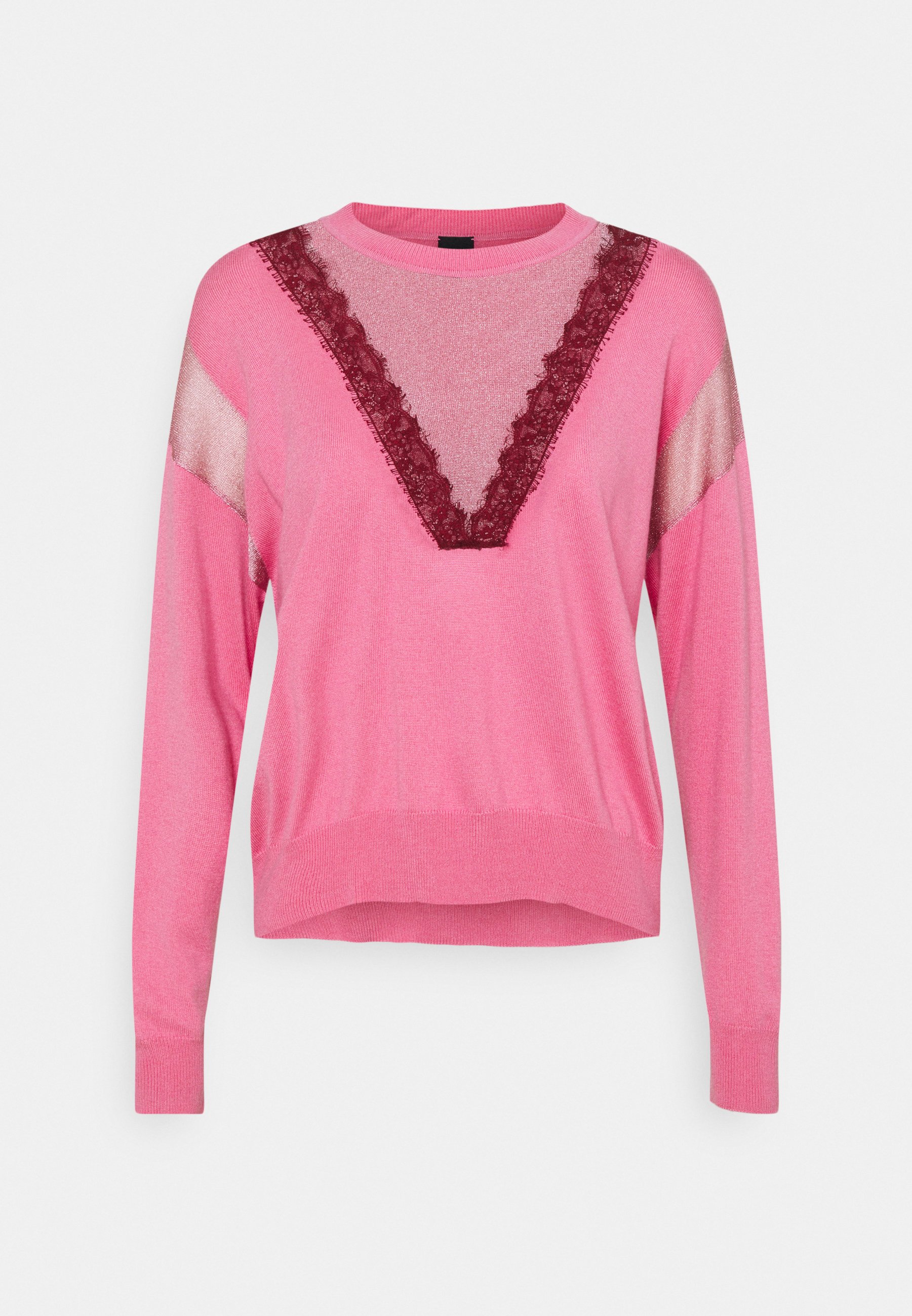 Pinko CALITTO MAGLIA MISTO CON PIZZO LING - Jumper - pink - Zalando.co.uk