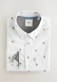 Next EASY IRON PRINTED OXFORD REGULAR FIT - Marškiniai - white neutral bird