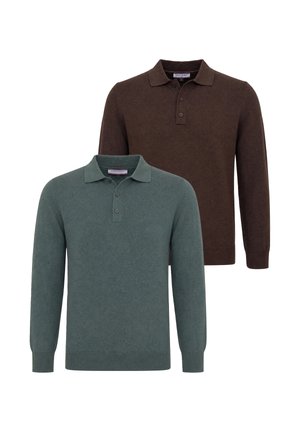 Felix Hardy, POLO COLLAR PULLOVER PACK OF 2 - Jumper - dark green