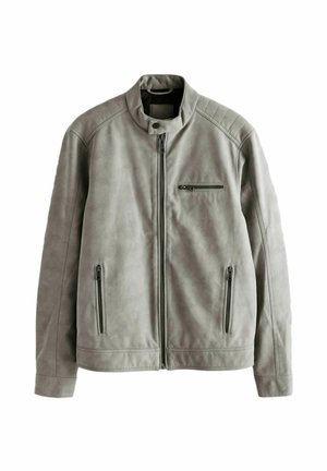 REGULAR FIT - RACER - Kunstlederjacke - grey