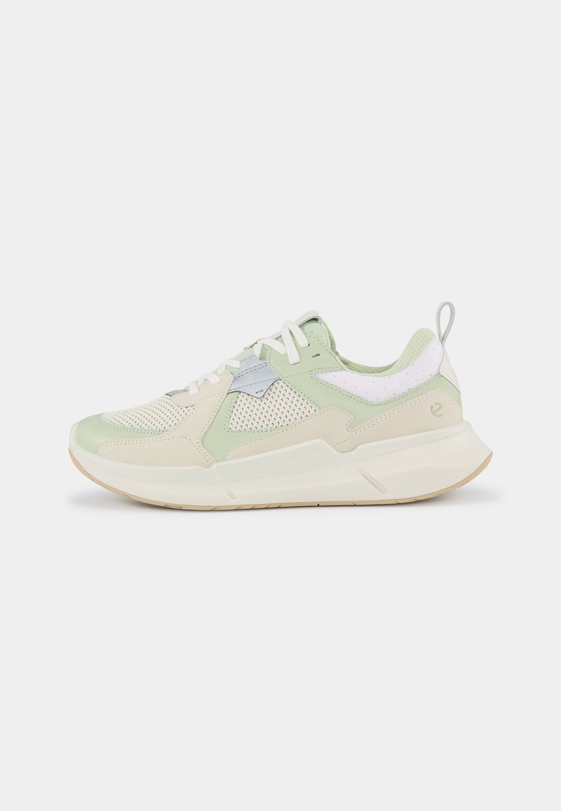 Leichte Sneaker mit einem Design in Mintgrün und Creme. Sie haben Netzeinsätze, strukturierte Akzente und eine Gummisohle mit einer schlanken Form.