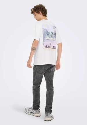 MANGA CORTA CUELLO REDONDO - Camiseta estampada - blanco