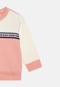 Guess NEW BORN GIRL ACTIVE SET - Mikina so zipsom - cream/pink