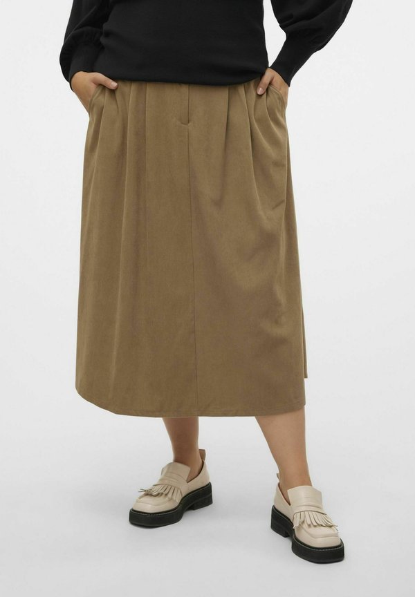 VMCVILJA HOHE TAILLE MIDI - A-Linien-Rock - lead gray