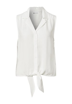 Street One, BLUSENTOP MIT BOWLING-KRAGEN UND KNOTEN - Chemisier - off white