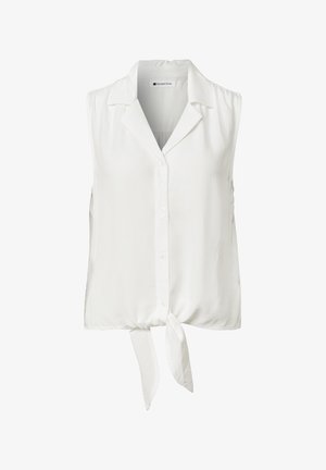 Street One, BLUSENTOP MIT BOWLING-KRAGEN UND KNOTEN - Chemisier - off white