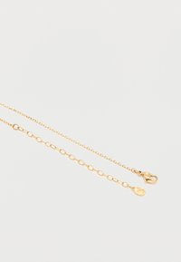 Χρυσό κολιέ αλυσίδα με λεπτούς κρίκους και ρυθμιζόμενο τμήμα με μεγαλύτερους οβάλ κρίκους και κλείσιμο-καβουράκι.