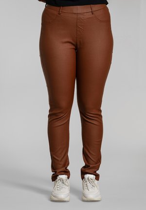 Sandgaard DUBLIN COATED - Auduma bikses - cognac