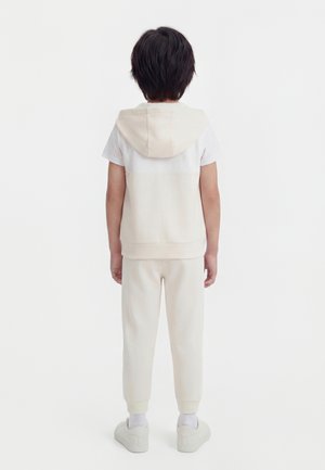 BABY HOODED VEST PANTS UNISEX SET - Tepláky - cream white
