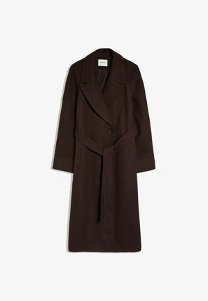 Bershka, COAT WITH BELT - COAT - Trench - brown