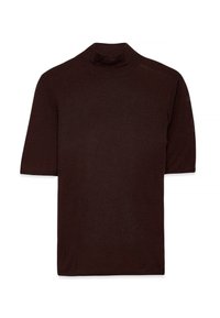 Ruskea lyhythihainen poolopaita, joka on valmistettu kevyestä, teksturoidusta kankaasta. Paidassa on vartalonmyötäinen leikkaus ja minimalistinen muotoilu.