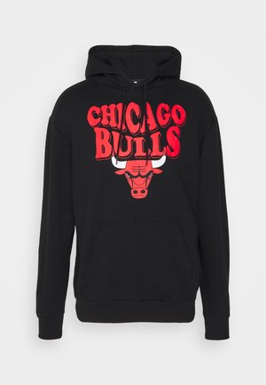 New Era NBA CHICAGO BULLS SCRIPT HOODY - Klubové oblečení - black/red