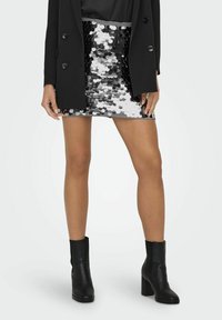 ONLY NANCY - Falda acampanada - silver