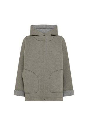 Deha, BI-COLOUR SCUBA JACKET WITH ZIP - JACKET . - Korte frakker - taupe