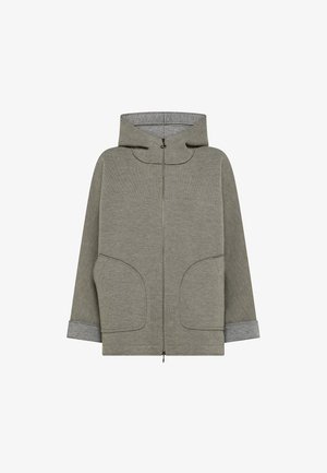 Deha, BI-COLOUR SCUBA JACKET WITH ZIP - JACKET . - Korte frakker - taupe