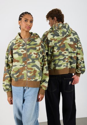 UNISEX - Bluză de molton cu fermoar - camo aop
