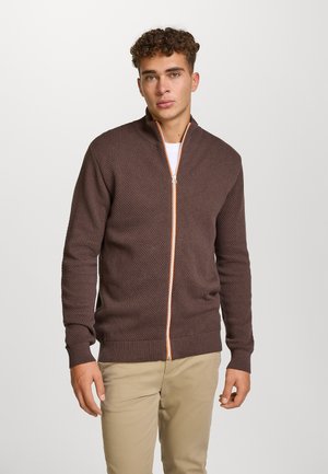 ERIK - Sudadera con cremallera - chocolate plum mix