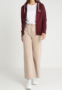 Superdry & Co Felpa con zip - bordeaux