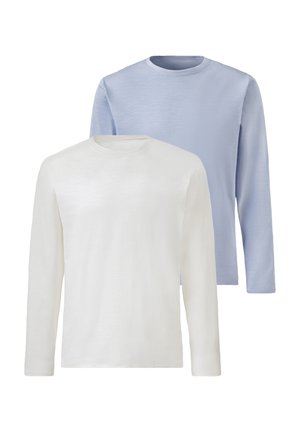 2 PACK - Langarmshirt - hellblau offwhite
