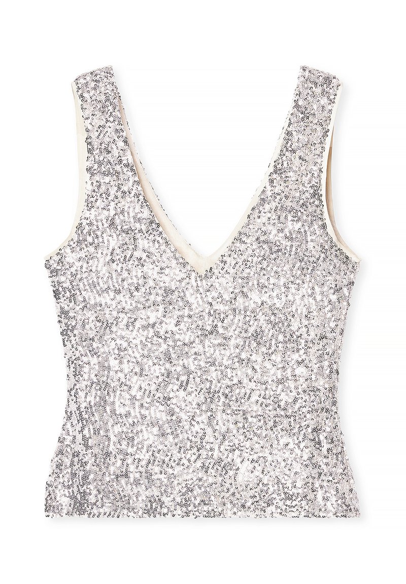 NA-KD Top zilverkleurig