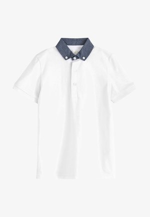 SHORT SLEEVE - Poloshirt - white navy collar